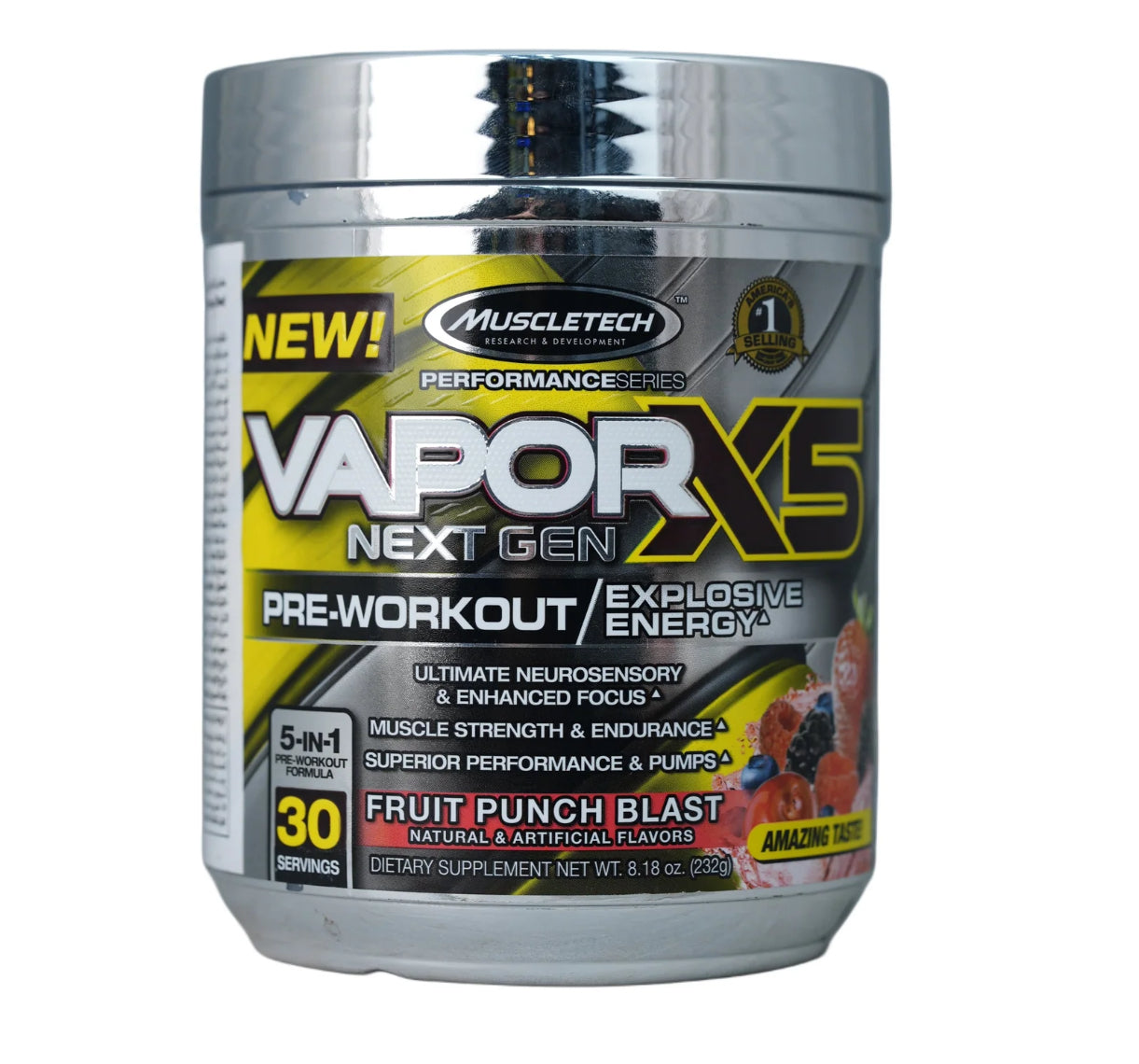 MUSCLETECH VAPOR X5 NEXT GEN-30SERV.-232G-FRUIT PUNCH BLAST