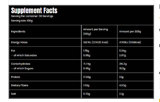 Marvelous Big extreme weight Gainer 3 Kg - 30 servings