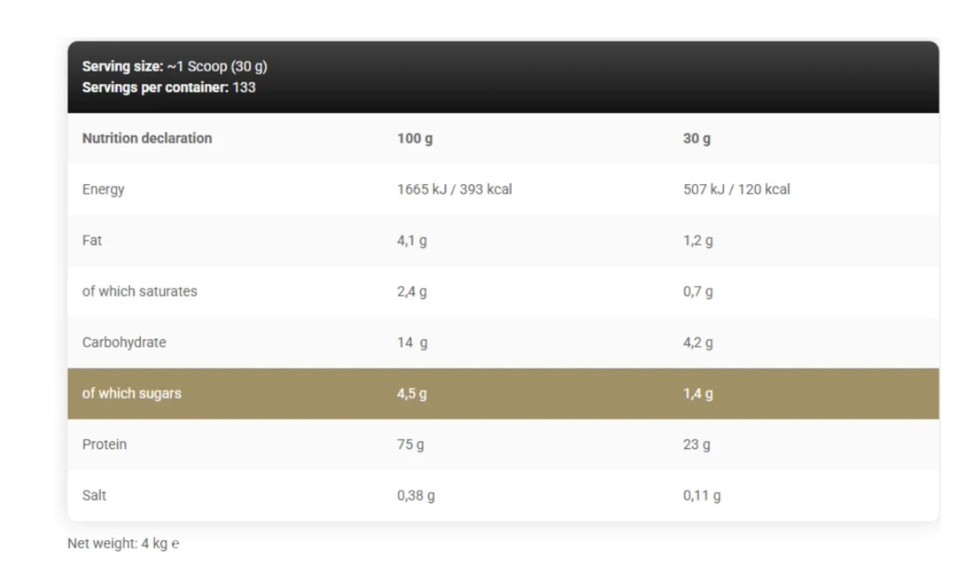 Kevin Levrone, Gold Whey, 4Kg, 133 Servings