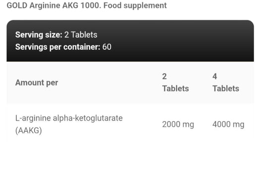 Kevin Levrone Gold Arginine AKG 1000 - 60 Serve - 120 Tablets