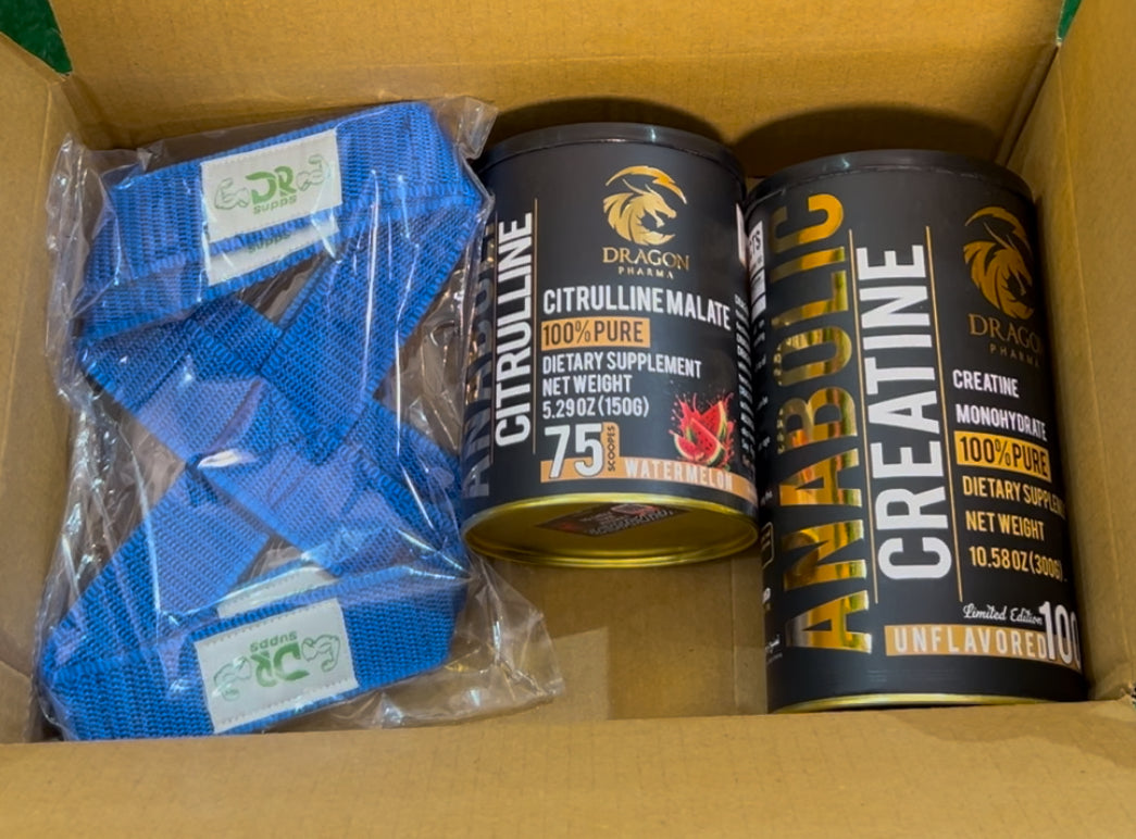 Dragon anabolic Creatine 100 Serv + Citrulline 75 Serv + Free straps