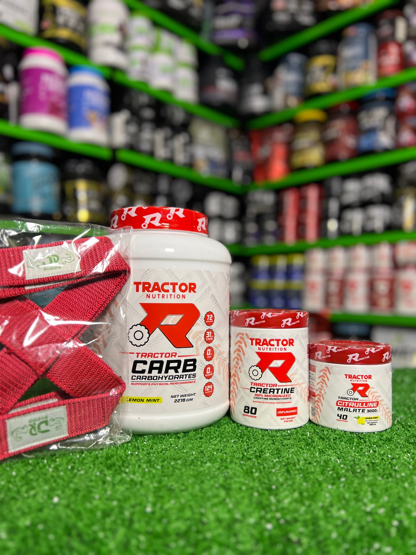 Tractor Carv 75 Serv + Creatine 80 Serv + Citrulline 40 Serv + Free Straps