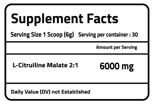 PureGanic Citrulline Malate 6000 MG - 30 Servings