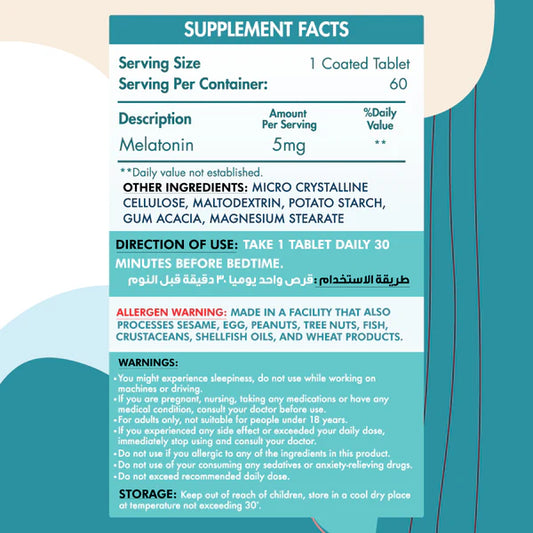 Organic Nation Melatonin 5mg-60Serv