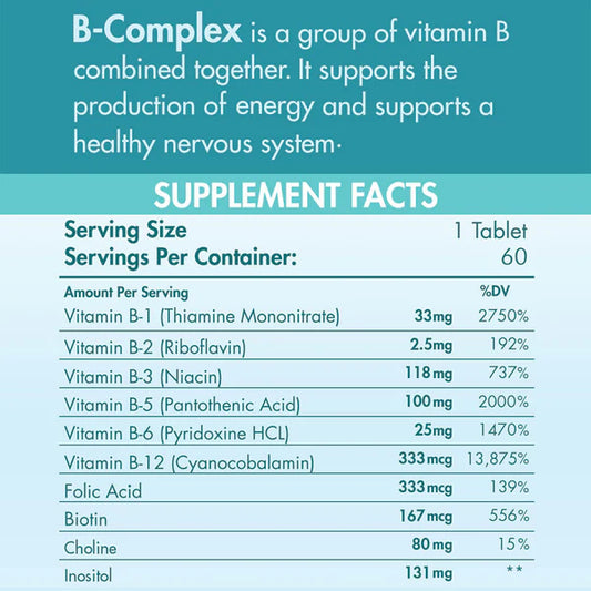 Organic Nation B-Complex Advanced Formula-60Serv