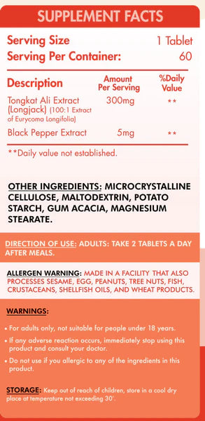 Organic Nation Tongkat Ali-60Serv