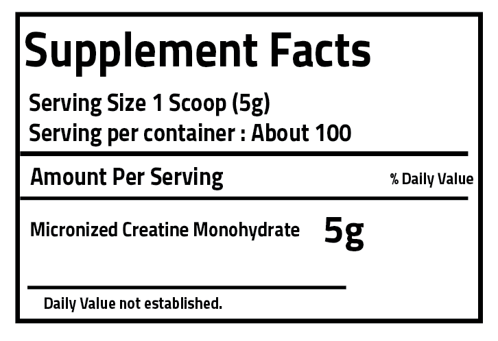 PureGanic Creatine monohydrate - 100 Servings