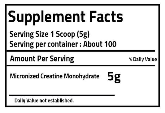 PureGanic Creatine monohydrate - 100 Servings