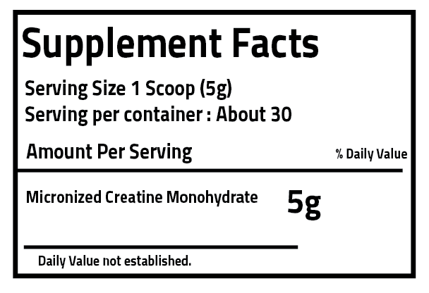 PureGanic Creatine Monohydrate - 30 Servings