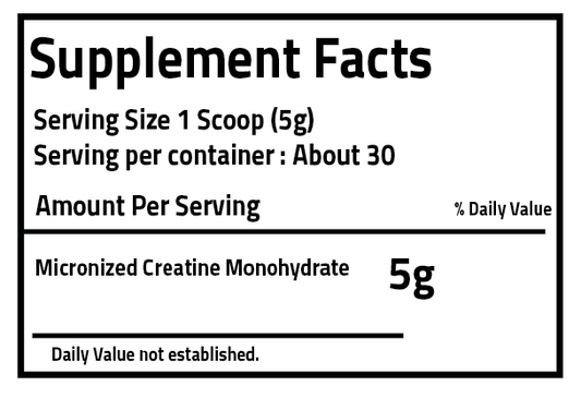 PureGanic Creatine Monohydrate - 30 Servings