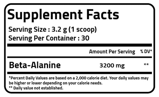 PureGanic Beta Alanine 3200 MG - 30 Servings