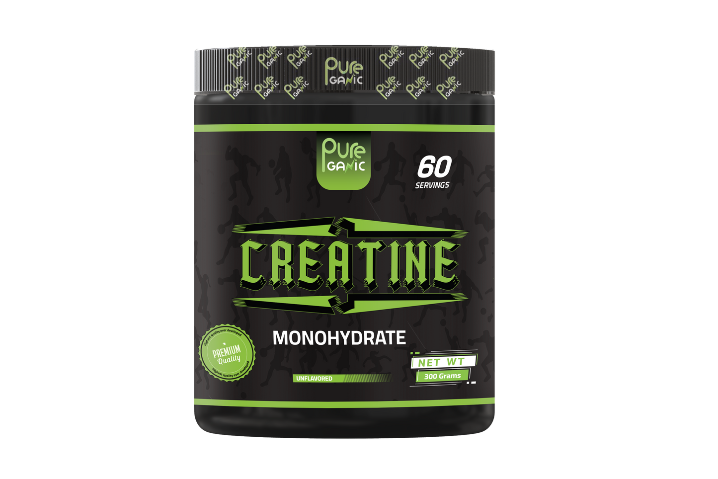 PureGanic Creatine Monohydrate - 60 Servings