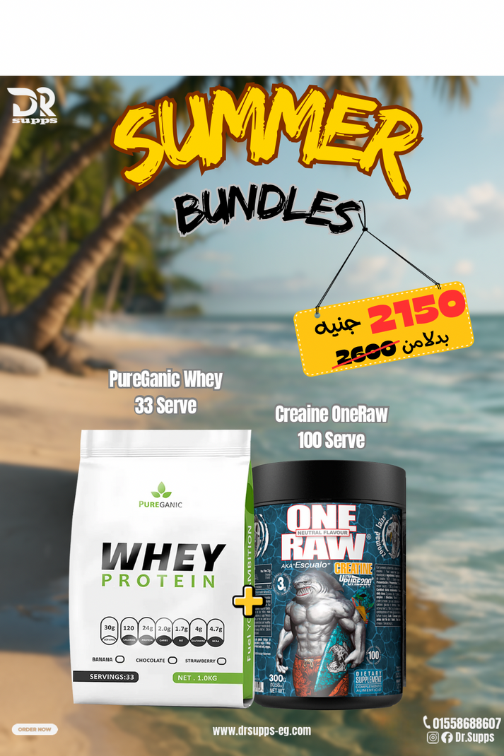 PureGanic Whey protein 30 Serve + One Raw Creatine 100 Serve – Dr.SUPPS