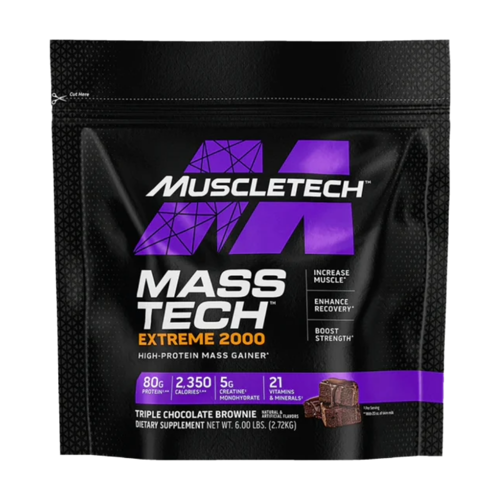 MuscleTech, Mass Tech Extreme 2000, 2.72kg - Triple chocolate Browines