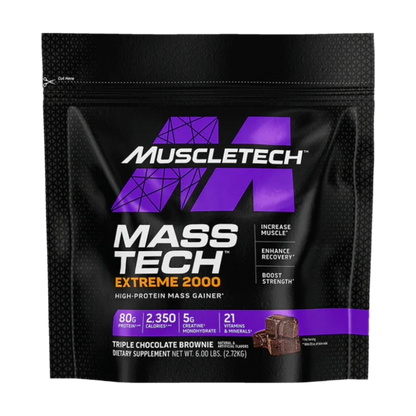MuscleTech, Mass Tech Extreme 2000, 2.72kg - Triple chocolate Browines