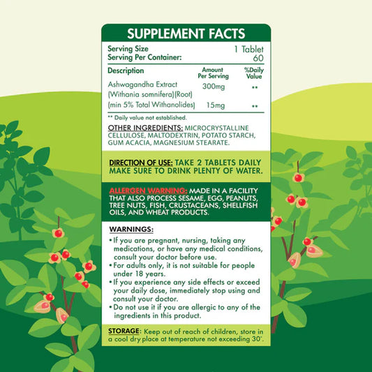 Organic Nation Ashwagandha 600-30Serv