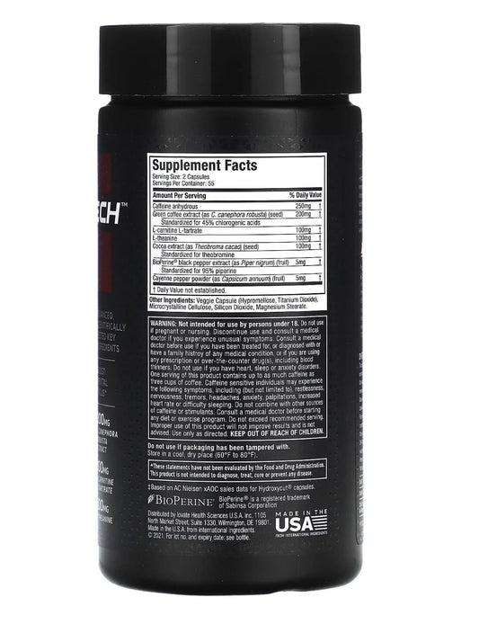 MUSCLETECH HYDROXYCUT HARDCORE ELITE- 55 SERV - 110 Capsules