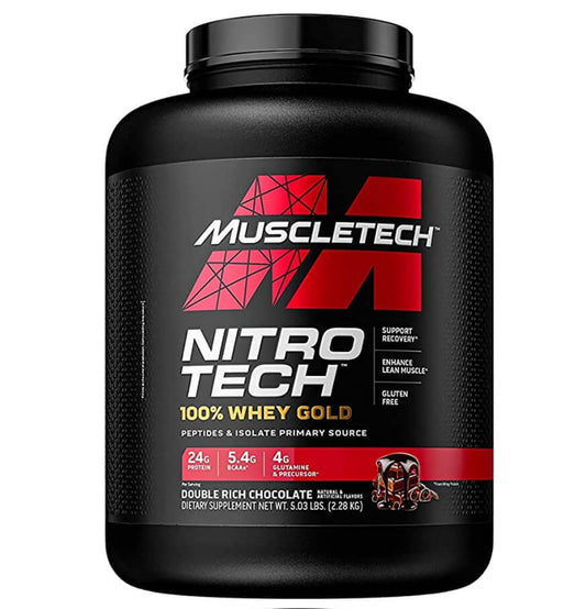 MUSCLETECH NITRO-TECH 100% WHEY GOLD- 69SERV -2.27KG-DOUBLE RICH CHOCOLATE