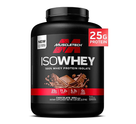 MUSCLETECH ISOWHEY 100% WHEY PROTEIN ISOLATE.-72SERV.-2.27 KG.-CHOCOLATE