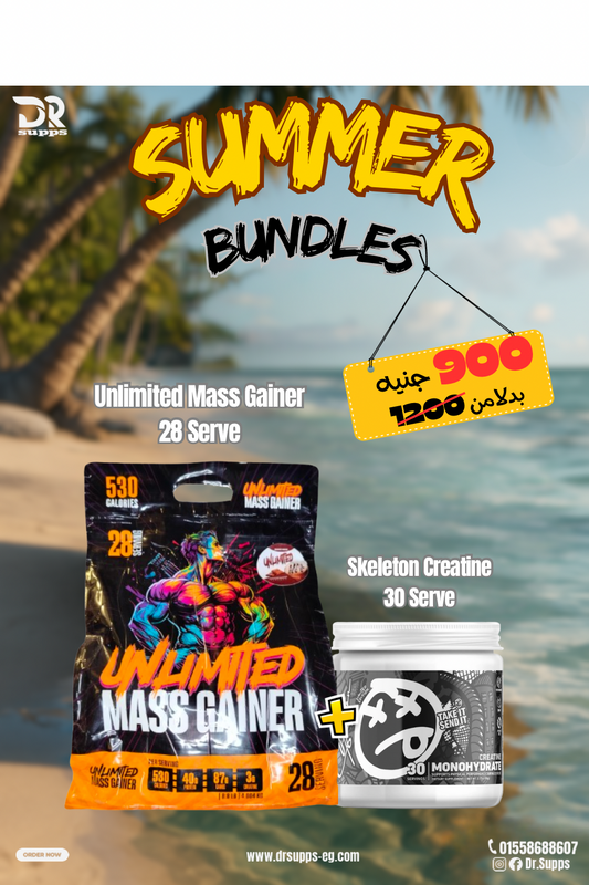 Unlimited Mass Gainer 28 Serve + Skeleton Creatine 30 Serve