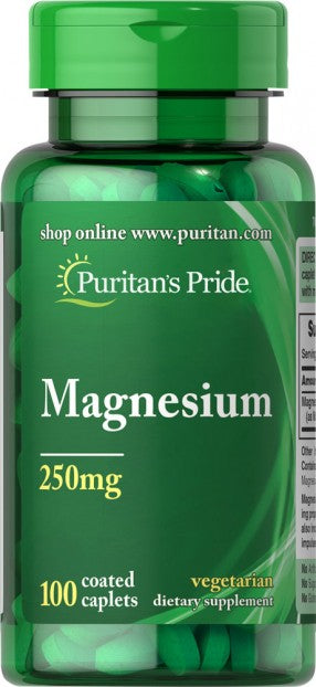 Puritans Pride  Magnesium 250 mg 100 Caplets